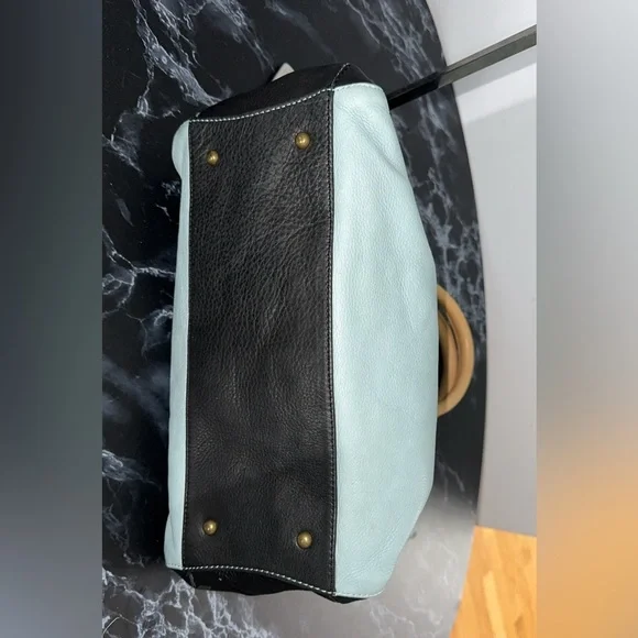 American Leather Co Lavina Convertible Satchel Glacier Lake Multi Blue AUTHENTIC - Picture 8 of 14